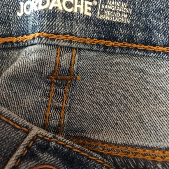 JORDACHE Girls High Rise Straight Distressed Jeans Size 12 Stonewashed New - Picture 4 of 11
